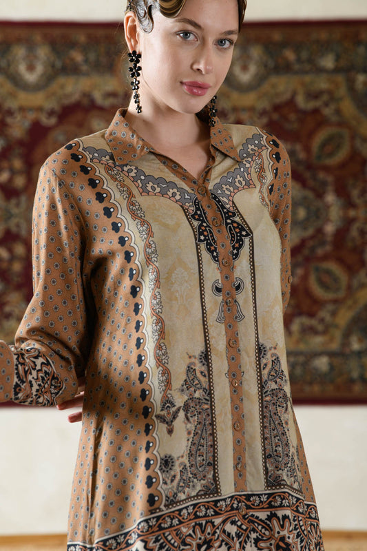 THE BARI Women Ethnic Motifs Printed Kurta with Trousers
