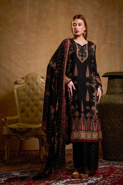 THE BARI Women Ethnic Motifs Printed Kurta with Trouser & Dupatta