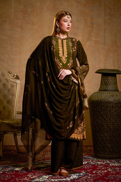 THE BARI Women Ethnic Motifs Printed Kurta & Trousers With Dupatta Set