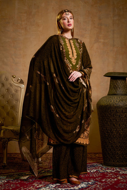 THE BARI Women Ethnic Motifs Printed Kurta & Trousers With Dupatta Set