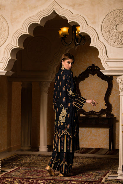 THE BARI Women Ethnic Motifs Printed Regular Kurta with Trousers & With Dupatta