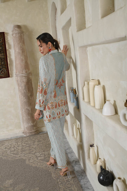 THE BARI Women Shirt Collar Tunic and Trouser