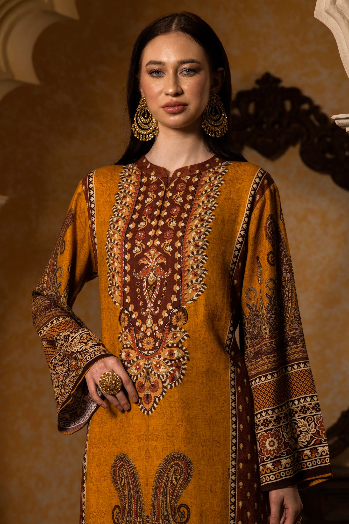 THE BARI Women Ethnic Motifs Printed Regular Kurta with Palazzos & With Dupatta