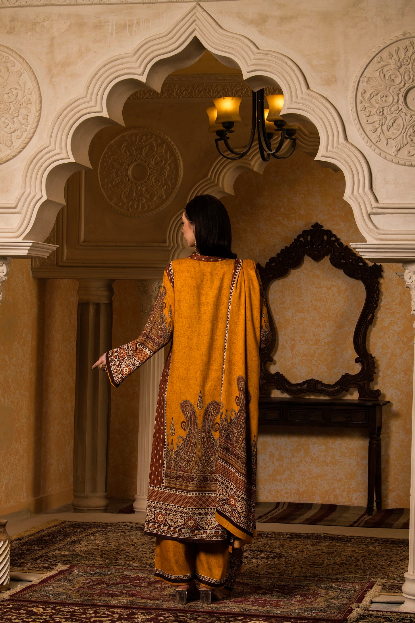 THE BARI Women Ethnic Motifs Printed Regular Kurta with Palazzos & With Dupatta