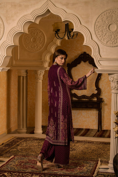 THE BARI Women Ethnic Motifs Printed Regular Thread Work Kurta with Palazzos