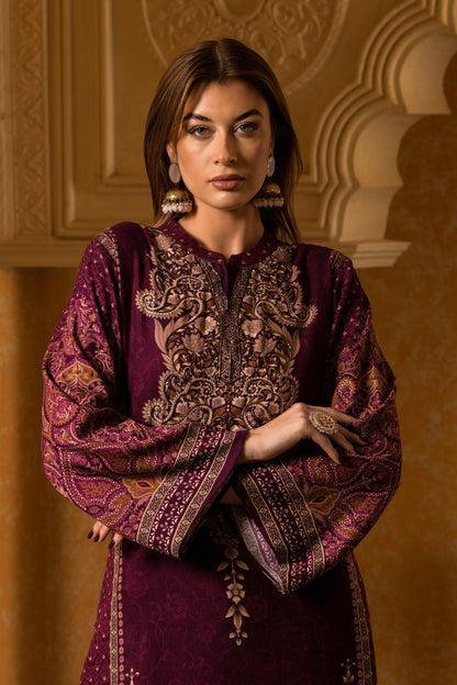 THE BARI Women Ethnic Motifs Printed Regular Thread Work Kurta with Palazzos