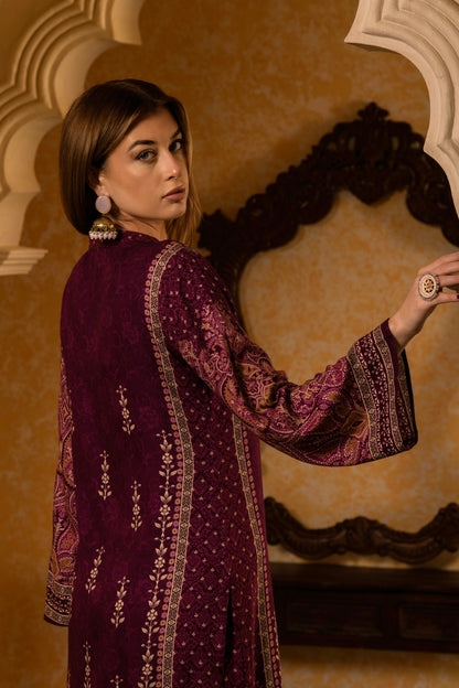THE BARI Women Ethnic Motifs Printed Regular Thread Work Kurta with Palazzos