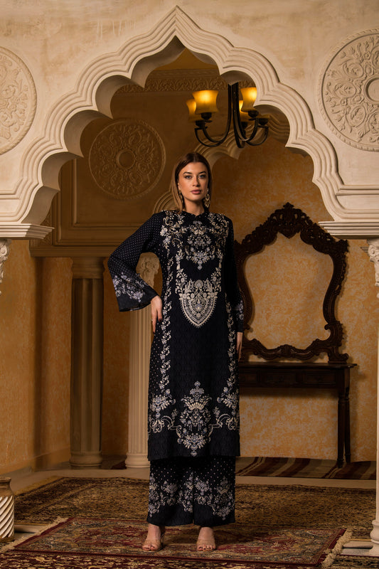 THE BARI Women Ethnic Motifs Printed Regular Kurta with Trousers & With Dupatta