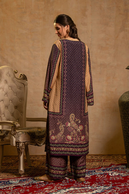 THE BARI Ethnic Motifs Printed Straight Beads And Stones Kurta With Trousers & Dupatta