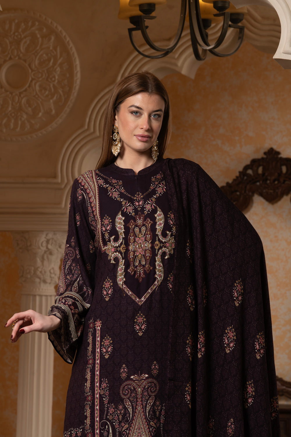 THE BARI Women Ethnic Motifs Printed Regular Kurta with Palazzos & With Dupatta