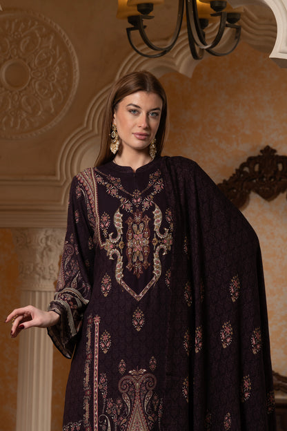 THE BARI Women Ethnic Motifs Printed Regular Kurta with Palazzos & With Dupatta