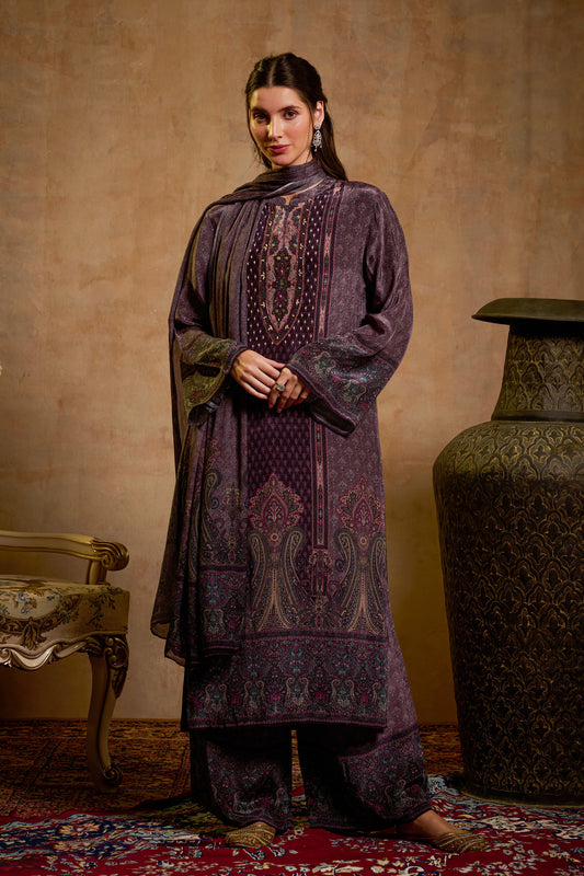 THE BARI Women Floral Printed Kurta with Palazzos & Dupatta