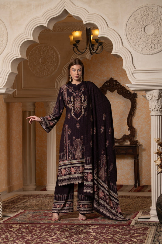 THE BARI Women Ethnic Motifs Printed Regular Kurta with Palazzos & With Dupatta